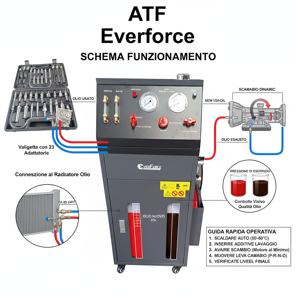 Stazione per Lavaggio e Cambio Olio ATF Everforce 25L