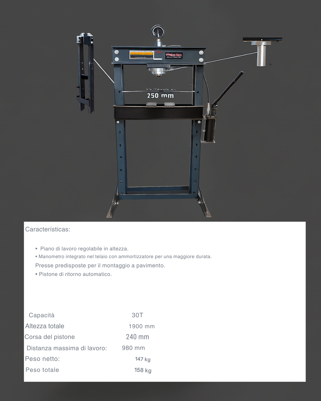 Pressa idraulica 30 tonnellate