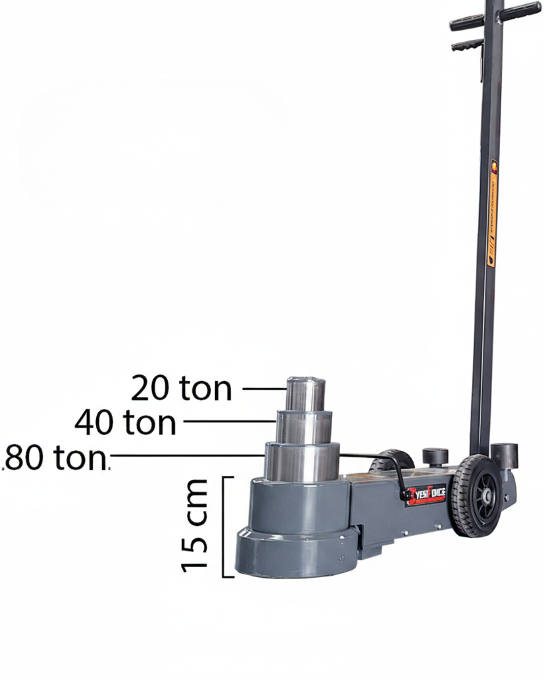Crick Oleopneumatico Extra Piatto 80 Tonnellate