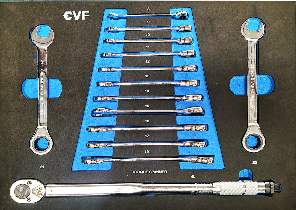 Carrello portautensili 7 cassetti blu Kraftwelle