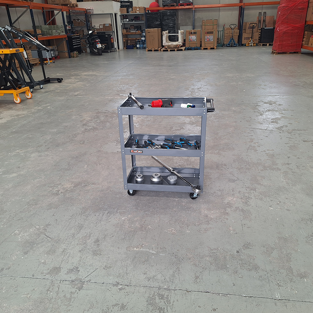 Carrello Portautensili Professionale a 3 Livelli – Struttura in Acciaio fino a 100 kg