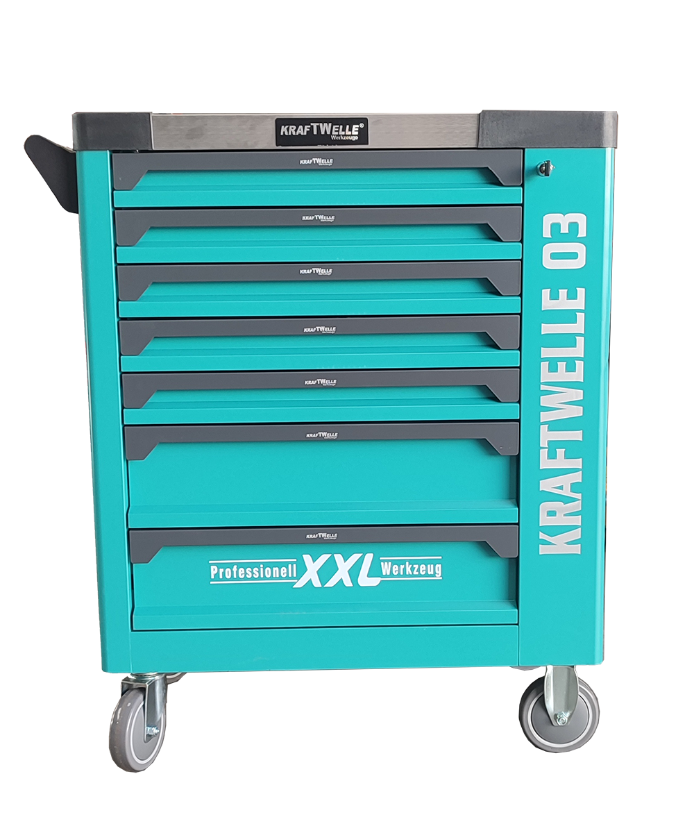Carrello portautensili 7 cassetti blu Kraftwelle