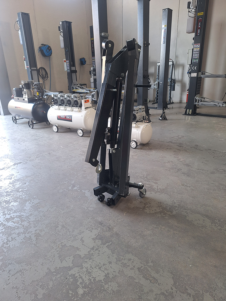 Gru da officina a basso profilo da 1000 kg: potenza, sicurezza e mobilità in un'unica unità